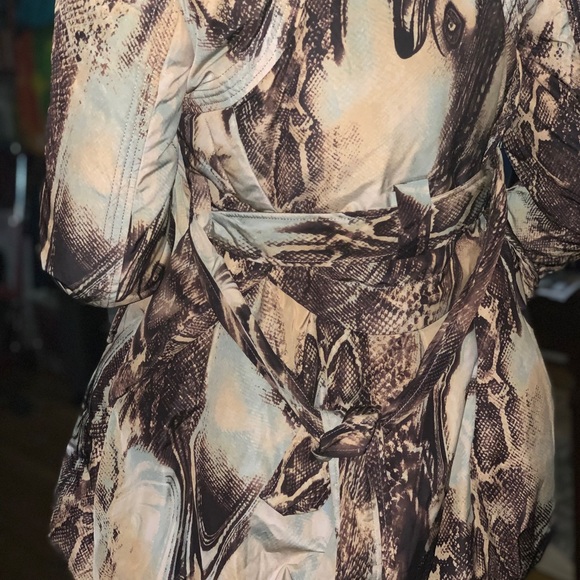 Moon River, Abstract Print Down Filled Puffer Coat, Sz 40 (US 4/6), EUC - Picture 9 of 15